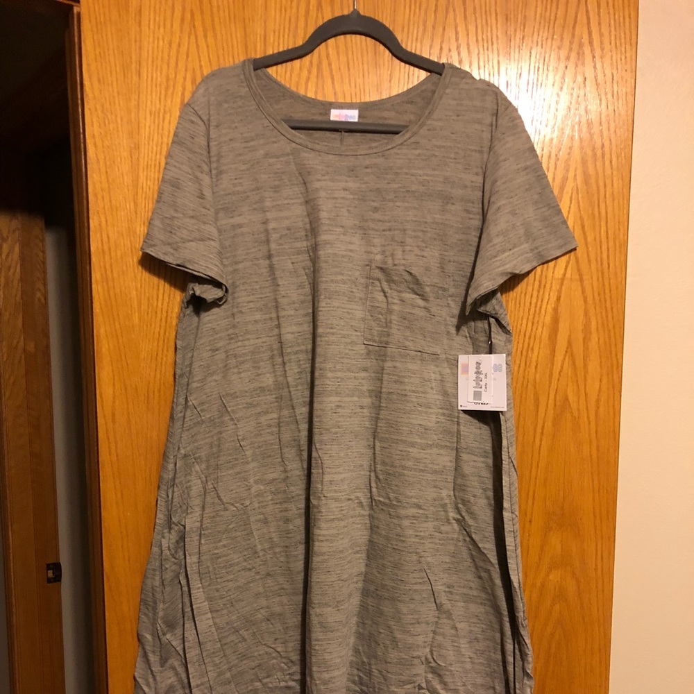 Gray heathered Carly swing dress
